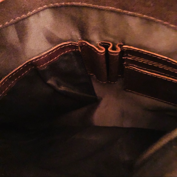 SECU Presidents Club Brown Leather Messenger Bag - Picture 5 of 6